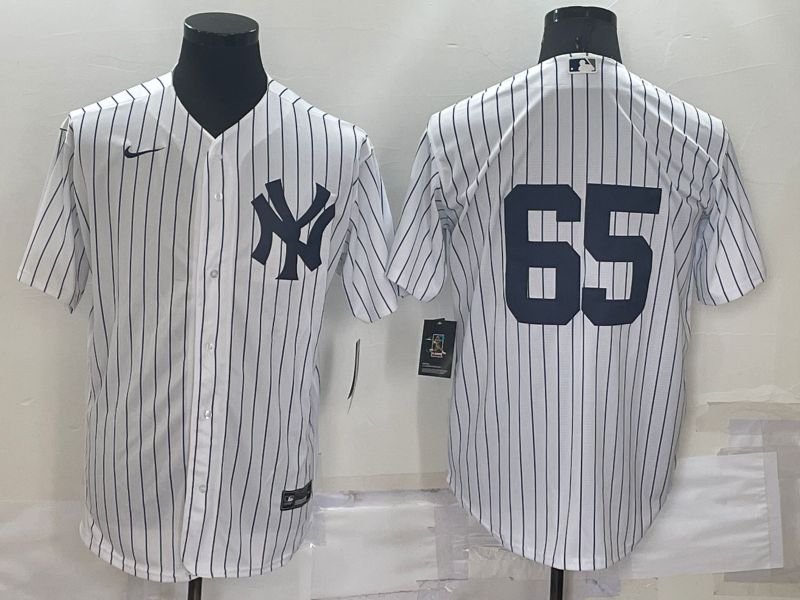 Men New York Yankees 65 No Name White Game 2022 Nike MLB Jersey